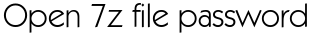 Open 7z file password 