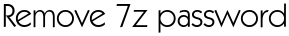 Remove 7z password 