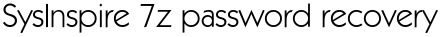 SysInspire 7z password recovery