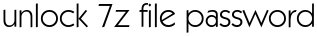 unlock 7z file password 